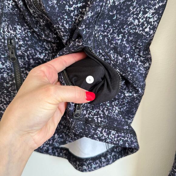 Lululemon Athletica Forme Zip Up Mock Neck Activewear Jacket Black 6 - Picture 6 of 9